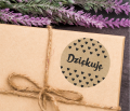 Naklejki kraft z serduszkami - DZIĘKUJĘ - SweetPrint.pl