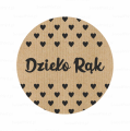 Naklejki kraft z serduszkami - DZIEŁO RĄK - SweetPrint.pl