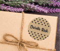 Naklejki kraft z serduszkami - DZIEŁO RĄK - SweetPrint.pl