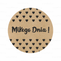 Naklejki kraft z serduszkami - MIŁEGO DNIA - SweetPrint.pl