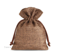 Woreczek jutowy  10x13 cm BRĄZOWY