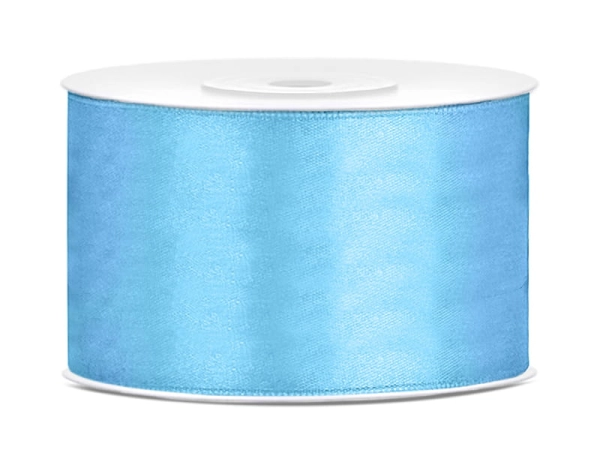 Wstążka satynowa 38 mm - BŁĘKITNA - SweetPrint.pl