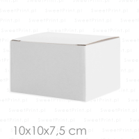 Pudełko fasonowe "KOSTKA"  10x10x7,5 cm  BIAŁE