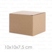 Pudełko fasonowe "KOSTKA"  10x10x7,5 cm  