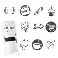 Zestaw mini pieczątek KALENDARZ / BULLET JOURNAL