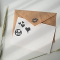 zestaw pieczątek o tematyce miłosnej  / pieczątki do zaproszeń i papeterii - SweetPrint.pl