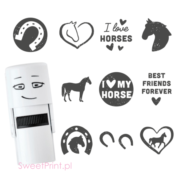 mini pieczątki z końmi - SweetPrint.pl