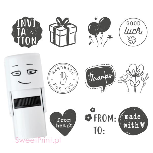 Mini pieczątki do dekoracji papeterii, prezentów, kartek i zaproszeń - SweetPrint.pl