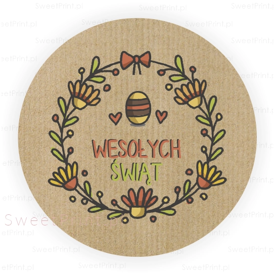 wielkanocne naklejki kraft - SweetPrint.pl