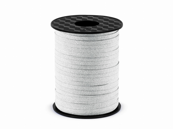 Wstążka plastikowa, srebrna - SweetPrint.pl