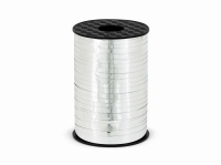 Wstążka plastikowa, srebrna