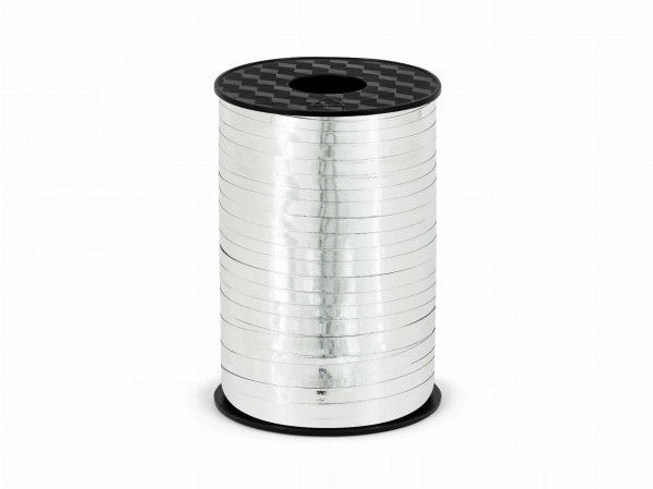 Wstążka plastikowa, srebrna - SweetPrint.pl