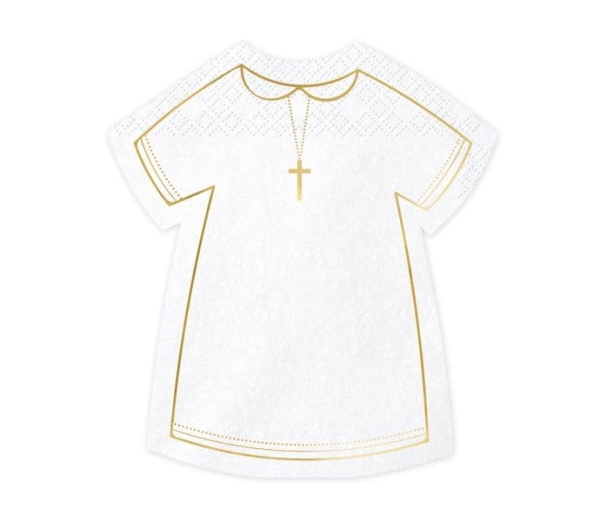 Papierowe serwetki w kształcie alby komunijnej - SweetPrint.pl