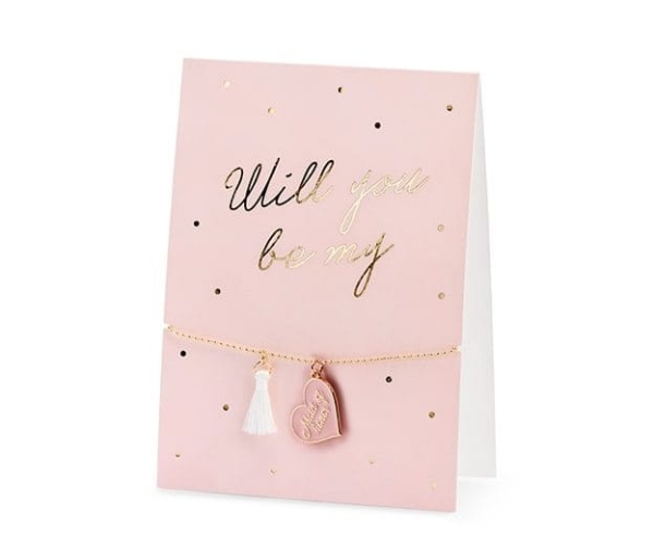 Kartka z bransoletką  "Will you be my Maid of honor" - SweetPrint.pl