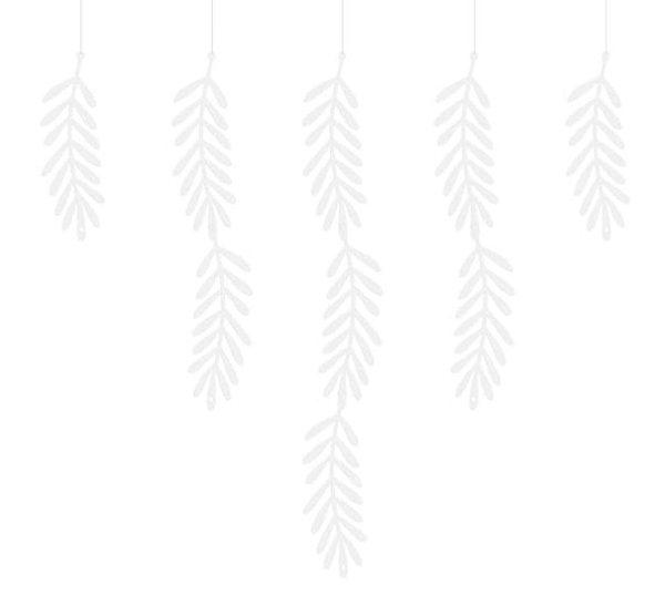 Girlanda z białych, papierowych gałązek - SweetPrint.pl