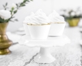 Papierowe papilotki na muffinki - białe ze złotymi brzegami - przykład użycia - SweetPrint.pl