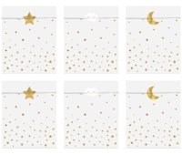 Torebki papierowe w złote gwiazdki