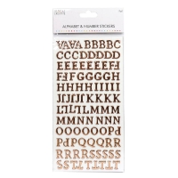 Naklejki LITERY & CYFRY - kolor miedziany