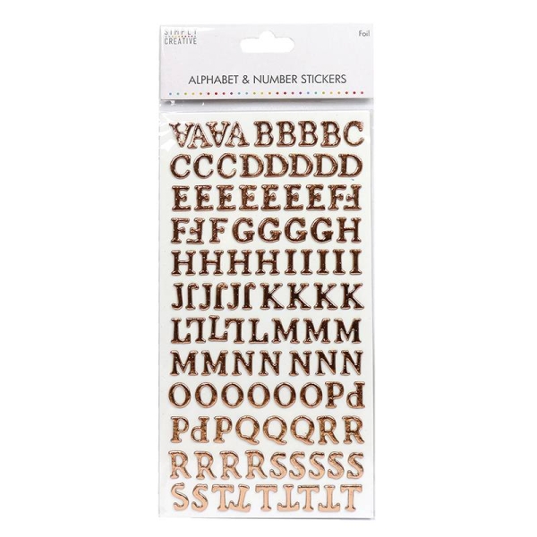 Naklejki - litery i cyfry w kolorze miedzianym - SweetPrint.pl