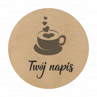 Personalizowane naklejki kraft  KAWKA