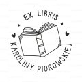 Stempel exlibris okrągły wzór 2 – personalizowany