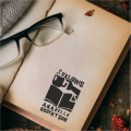 Stempel exlibris BOOK & COFFEE – odbicie wzoru