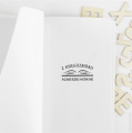 Stempel exlibris KSIĘGOZBIÓR – przykład z imieniem