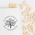 Personalizowany stempel z motywem liściastego drzewa - SweetPrint.pl