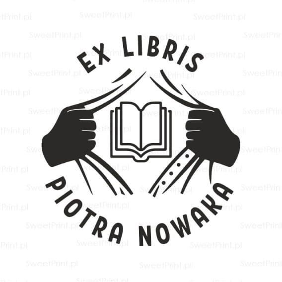 Stempel exlibris SUPERHERO z superbohaterem – personalizowany