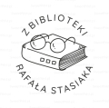 Personalizowany stempel exlibris z motywem książki i okularów - SweetPrint.pl