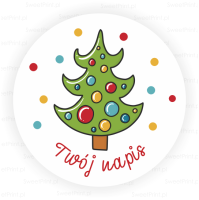 Naklejki świąteczne z choinką - CHRISTMAS FUN