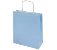 Torba / torebka  papierowa NIEBIESKA 22x18 cm 