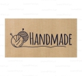 Naklejki z papieru kraft w stylu eko z napisem HANDMADE - SweetPrint.pl