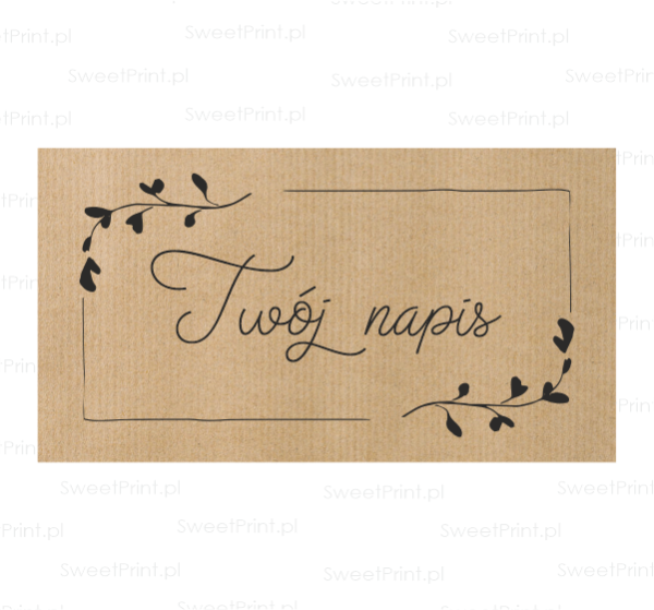 Naklejki kraft z własnym napisem - SweetPrint.pl
