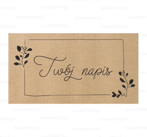 Naklejki kraft z własnym napisem - SweetPrint.pl