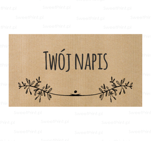 naklejki  kraft z własnym napisem - SweetPrint.pl