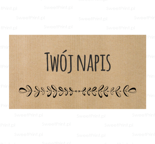 naklejki  kraft z własnym napisem - SweetPrint.pl