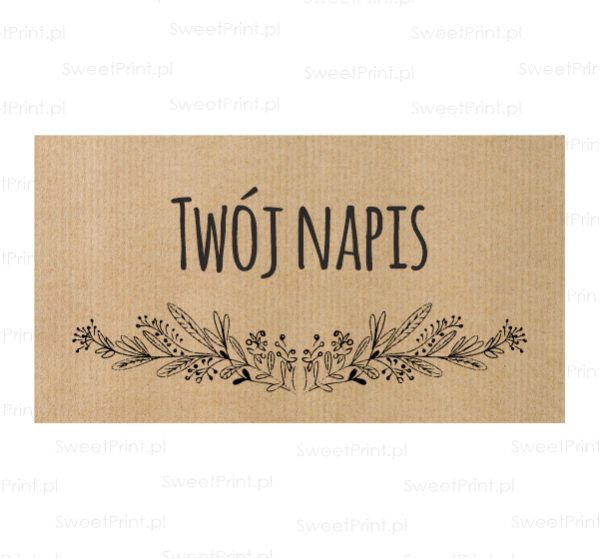 naklejki  kraft z własnym napisem - SweetPrint.pl