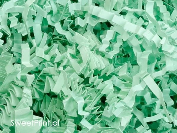 Wiórki papierowe MIĘTOWE - 100g  - SweetPrint.pl