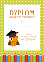 Dyplom  Sowa -  zielony