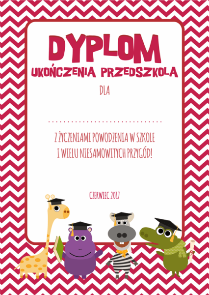 Personalizowany dyplom dla dzieci  - SweetPrint.pl