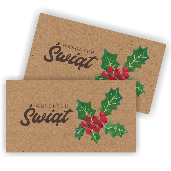 świąteczne bileciki / etykietki z papieru kraft - SweetPrint.pl