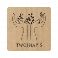 Personalizowane naklejki kraft  KWADRATOWE 4x4 cm