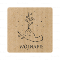 Personalizowane naklejki kraft  KWADRATOWE 4x4 cm