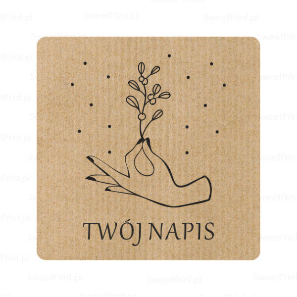 Naklejki kraft z własnym napisem - SweetPrint.pl