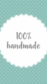 wizytówka etykieta drukowana do oznaczania produktów handmade / 100% handmade