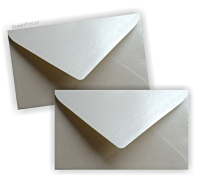 Srebrna  koperta  mini 5,8 x 10,2 cm / 10 szt