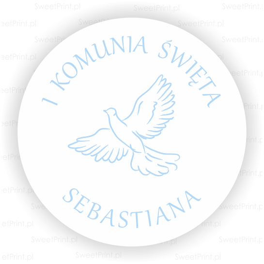 personalizowana naklejka na pierwszą komunię