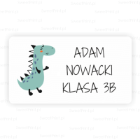 Naklejki szkolne imienne / na zeszyty DINO