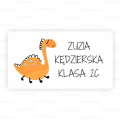 naklejki imienne / szkolne z dinozaurem - SweetPrint.pl